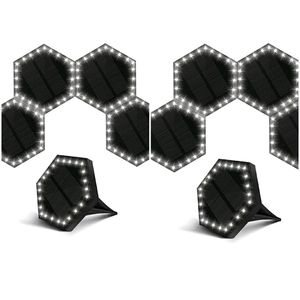 10 - 24 LED Solar Hexagonal Lights, Waterproof